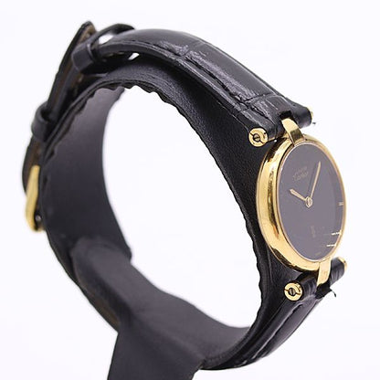 Cartier Vermeil Black Dial Watch — view 2