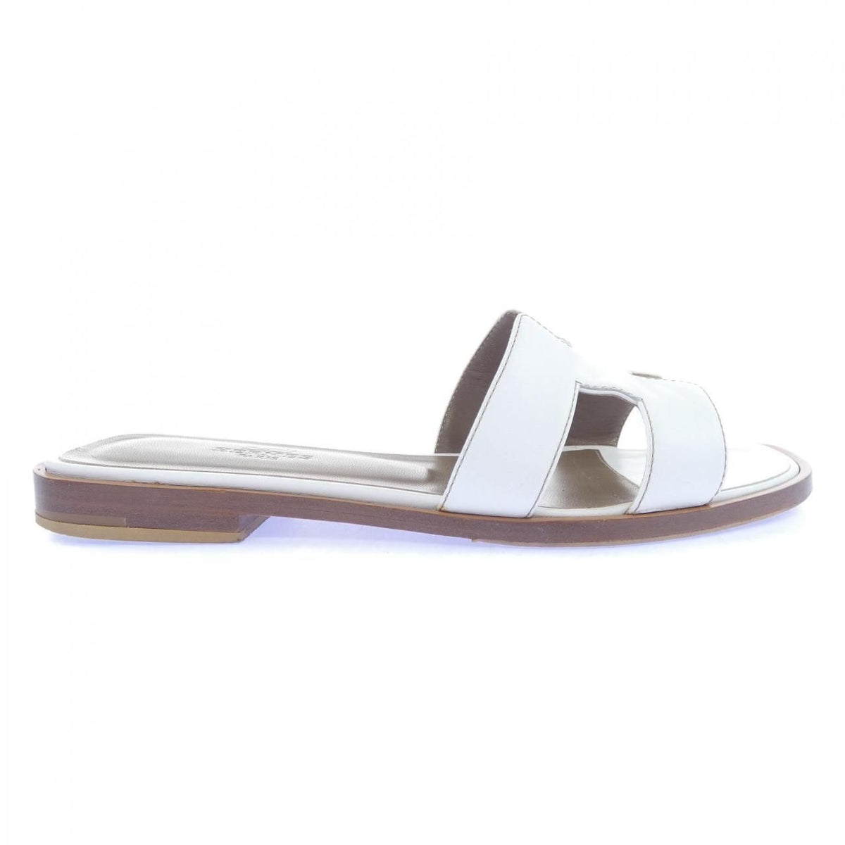 Hermes Oran Sandals White