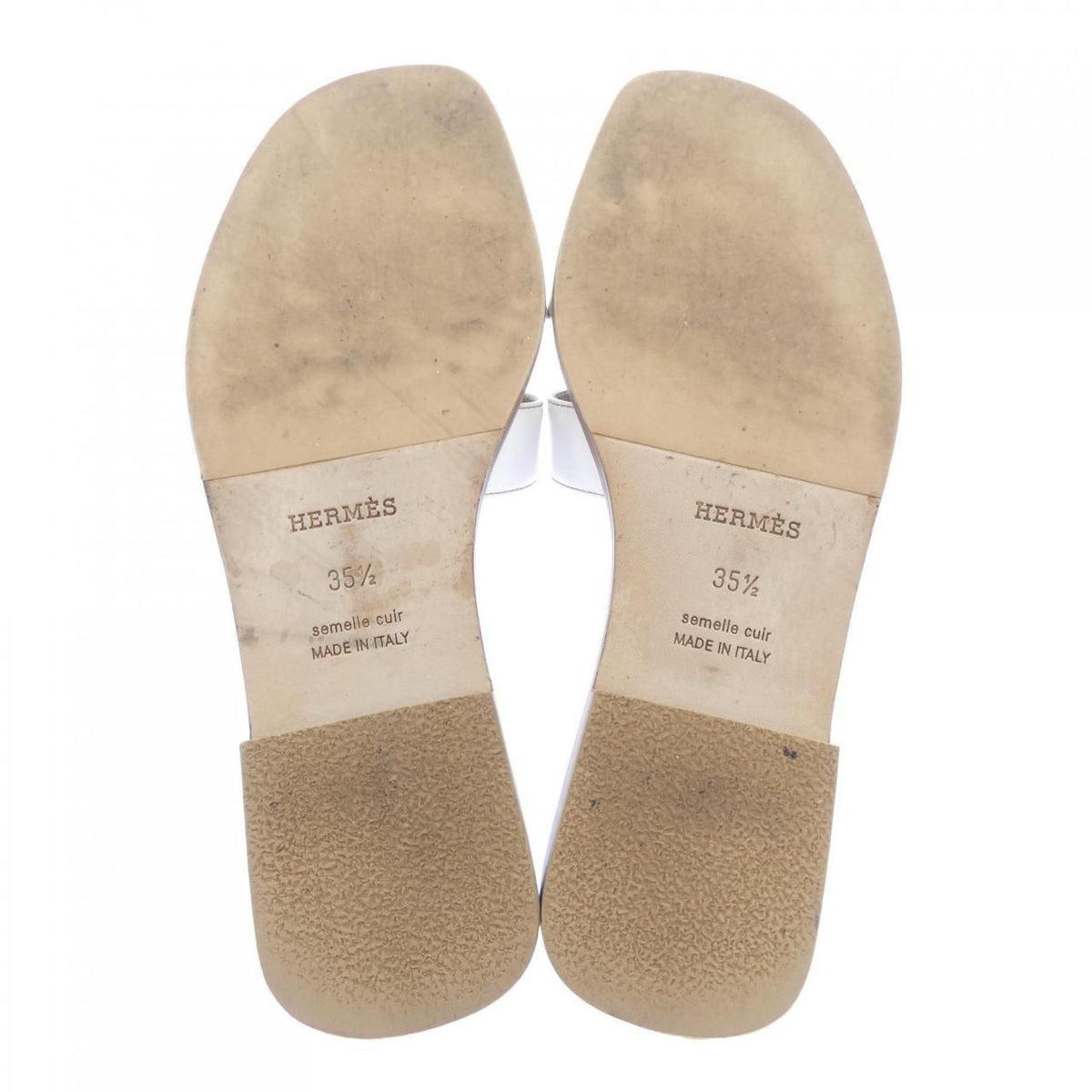 Hermes Oran Sandals White — view 4