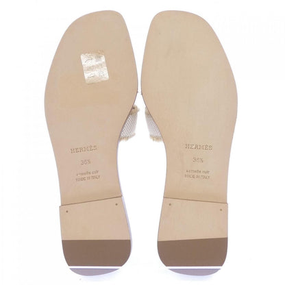 Hermes Oran Sandals White — view 4