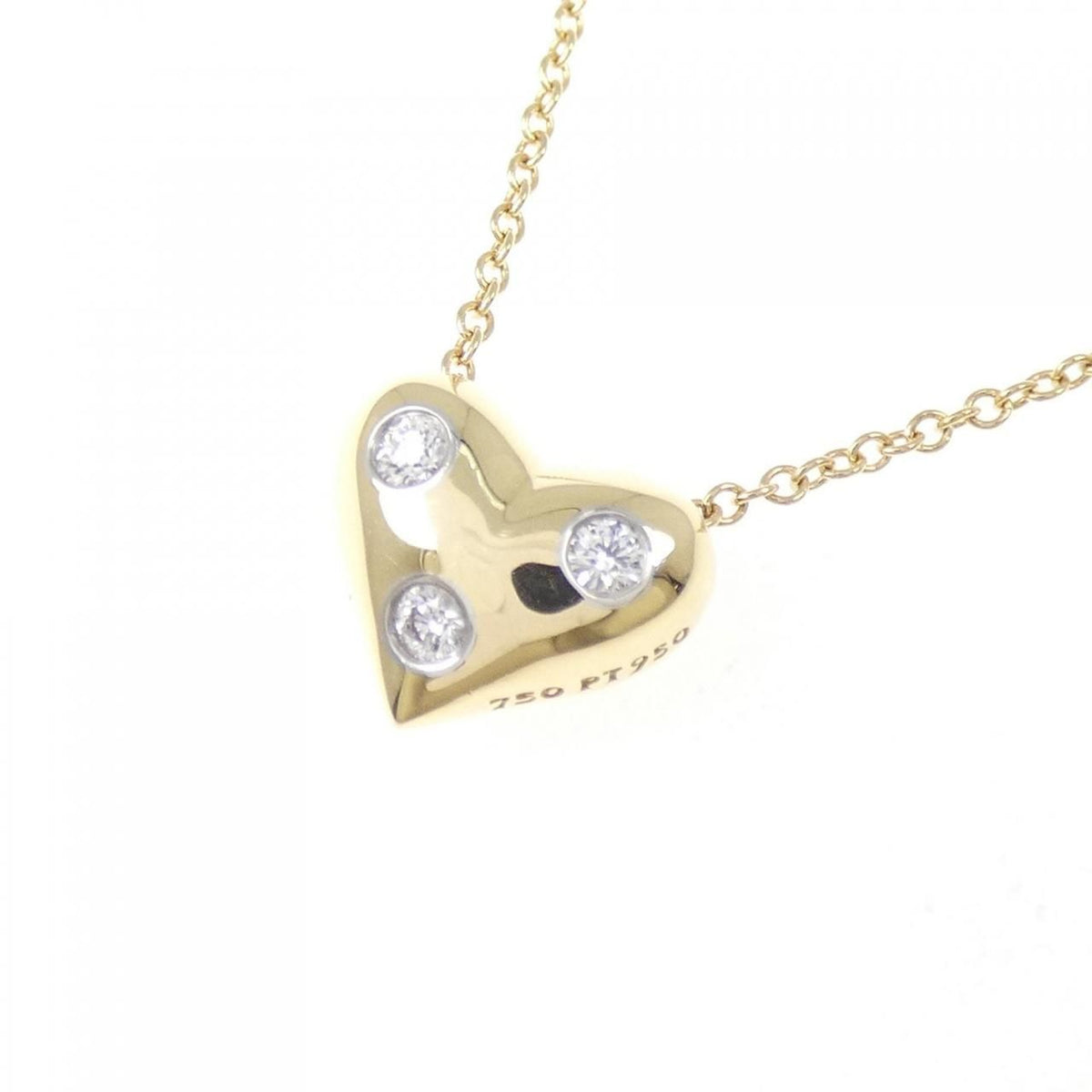 Tiffany & Co Dots Pinched Heart Necklace — view 3