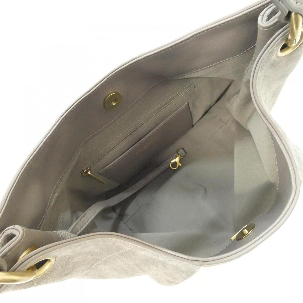 Chanel Shoulder Bag Gray — view 7