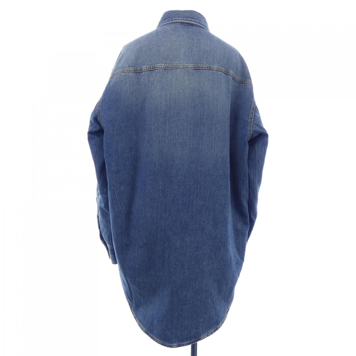 Gucci Washed Organic Denim Shirt Interlocking G Jacket — view 2