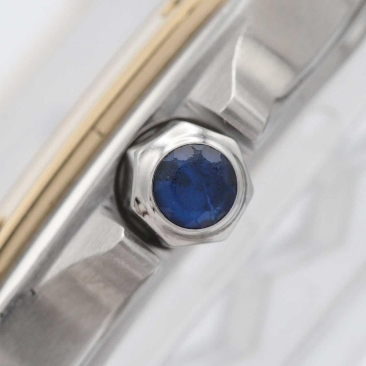 Cartier Santos Galbee SM Stainless Steel Yellow Gold Quartz Watch — view 8