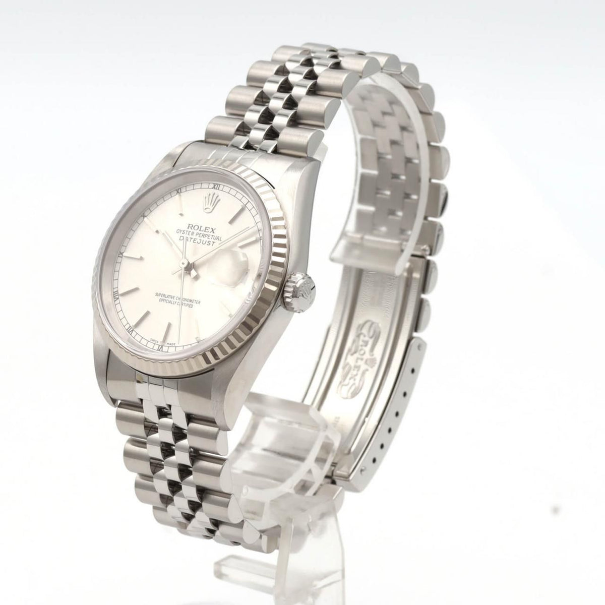 Rolex Datejust Stainless Steel White Gold Automatic Watch — view 2