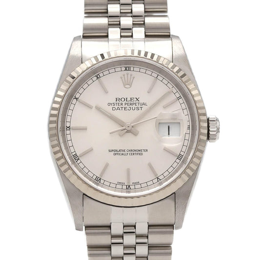 Rolex Datejust Stainless Steel White Gold Automatic Watch