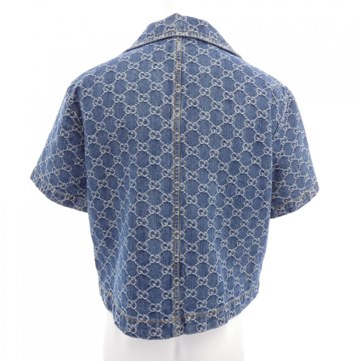 Gucci GG Denim Jacquard Top Jacket — view 2