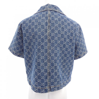 Gucci GG Denim Jacquard Top Jacket — view 2