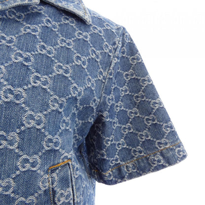 Gucci GG Denim Jacquard Top Jacket — view 6