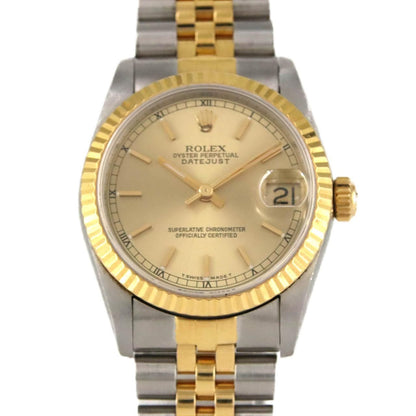 Rolex Datejust Stainless Steel Yellow Gold Automatic Watch