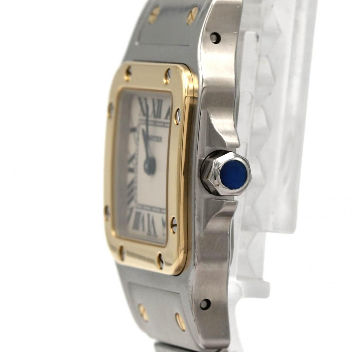 Cartier Santos Galbee SM Stainless Steel Yellow Gold Quartz Watch — view 3