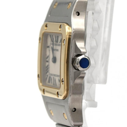 Cartier Santos Galbee SM Stainless Steel Yellow Gold Quartz Watch — view 3