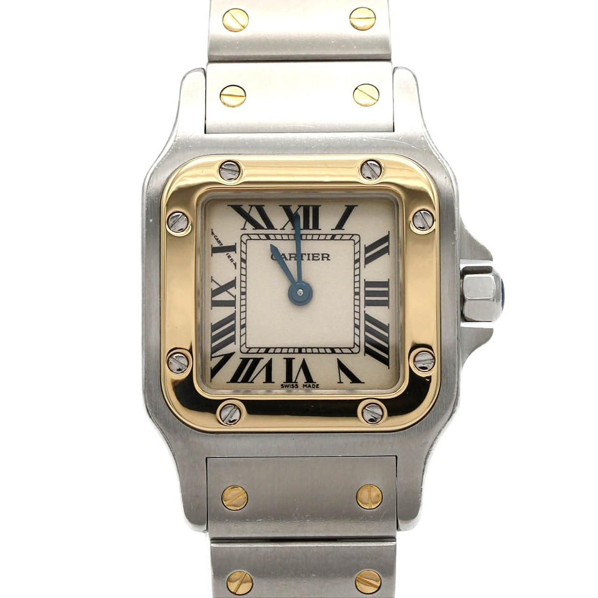 Cartier Santos Galbee SM Stainless Steel Yellow Gold Quartz Watch