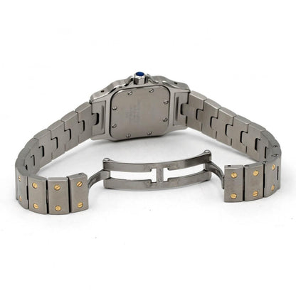 Cartier Santos Galbee SM Stainless Steel Yellow Gold Quartz Watch — view 6