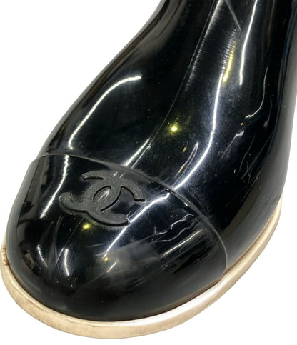 Chanel Rain Boots Camellia CC Logo — view 6