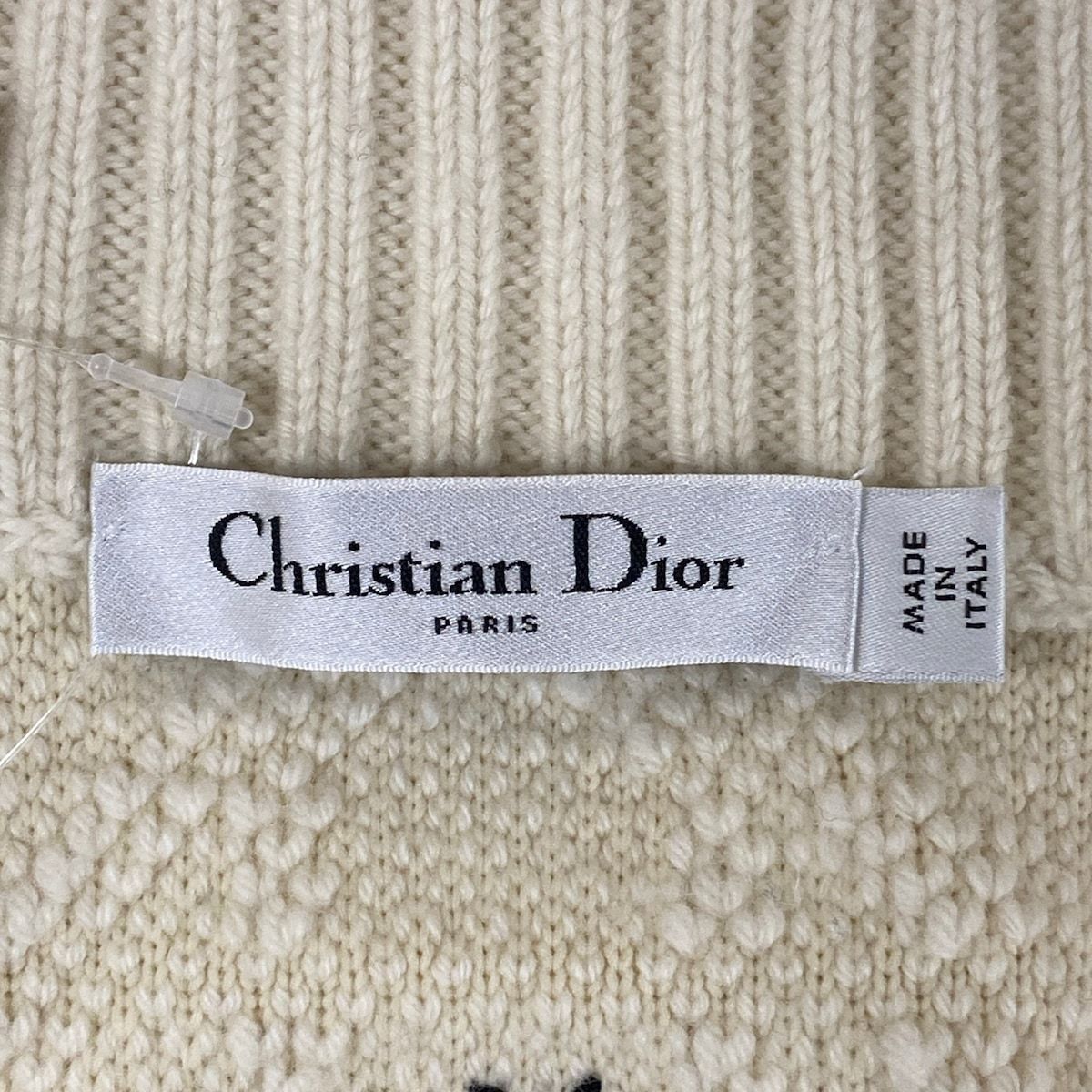 Dior Jacket I Ivory Long Sleeve Knit Winter Wool 40 — view 3