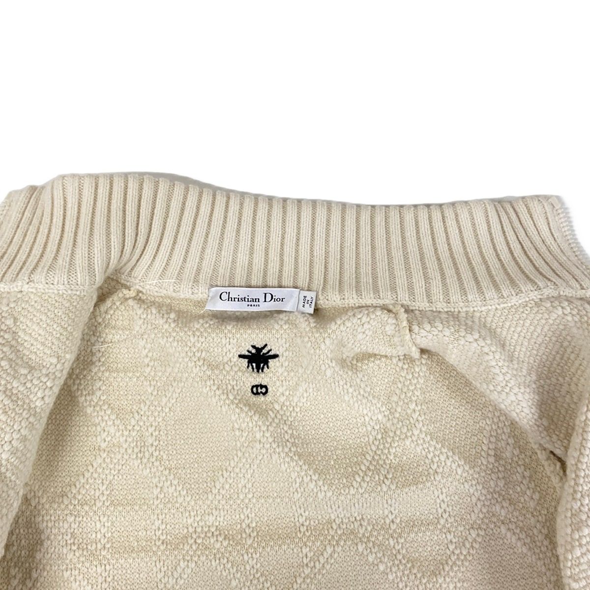 Dior Jacket I Ivory Long Sleeve Knit Winter Wool 40 — view 8