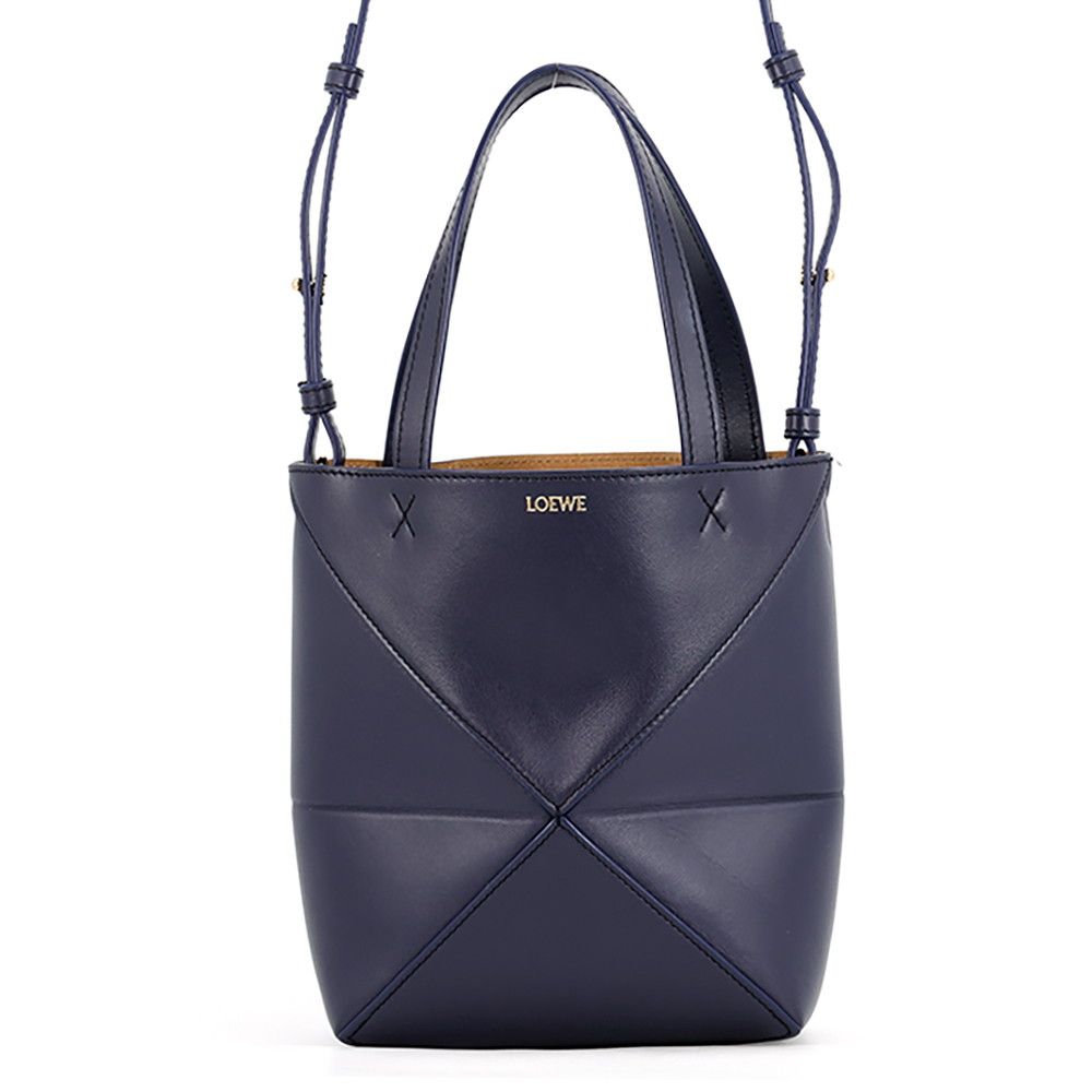 Loewe Tote Puzzle Fold Mini Shiny Calfskin 2-Way