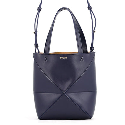 Loewe Tote Puzzle Fold Mini Shiny Calfskin 2-Way