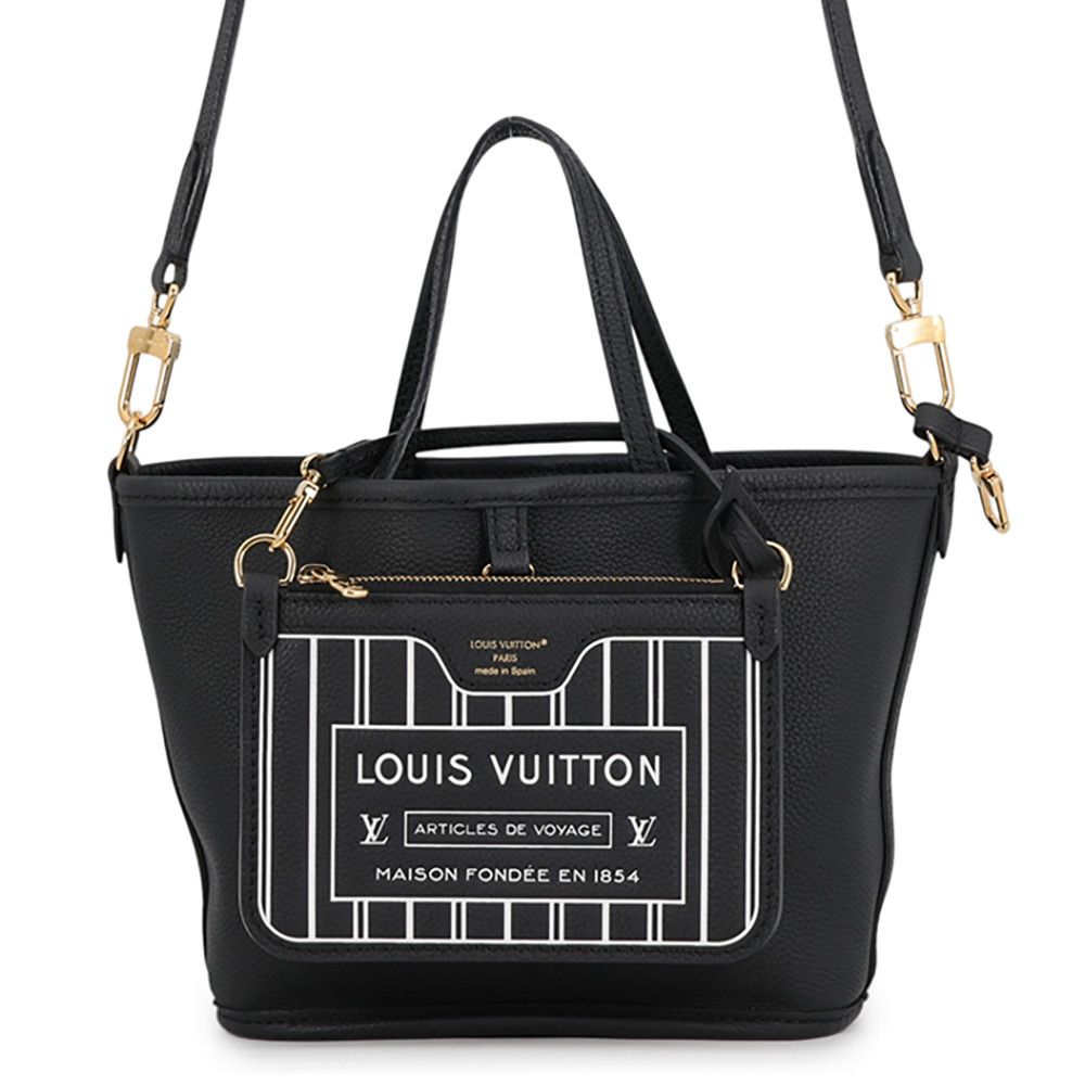 Louis Vuitton Tote Monogram Neverfull Inside Out BB 2-Way Shoulder Black