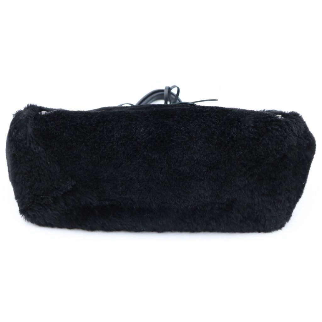 Balenciaga Paper Mini Fur 2-Way Shoulder Bag Black — view 4