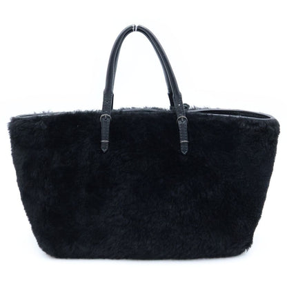 Balenciaga Paper Mini Fur 2-Way Shoulder Bag Black — view 2