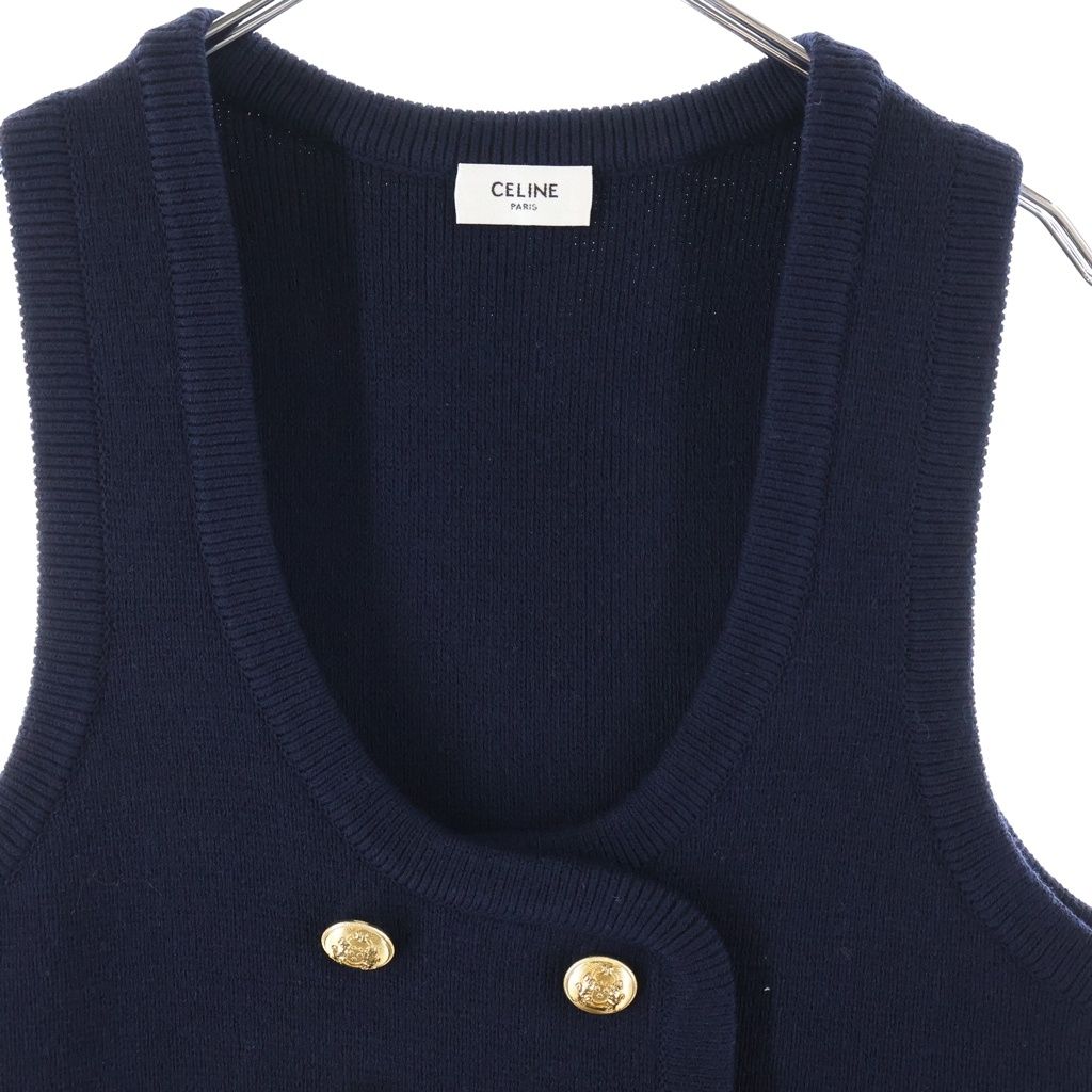Celine Tunic Mini Dress in Interlock Wool Navy — view 3