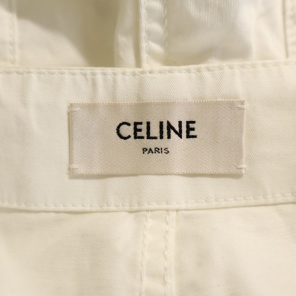 Celine Cotton Linen Cargo Pants White — view 7