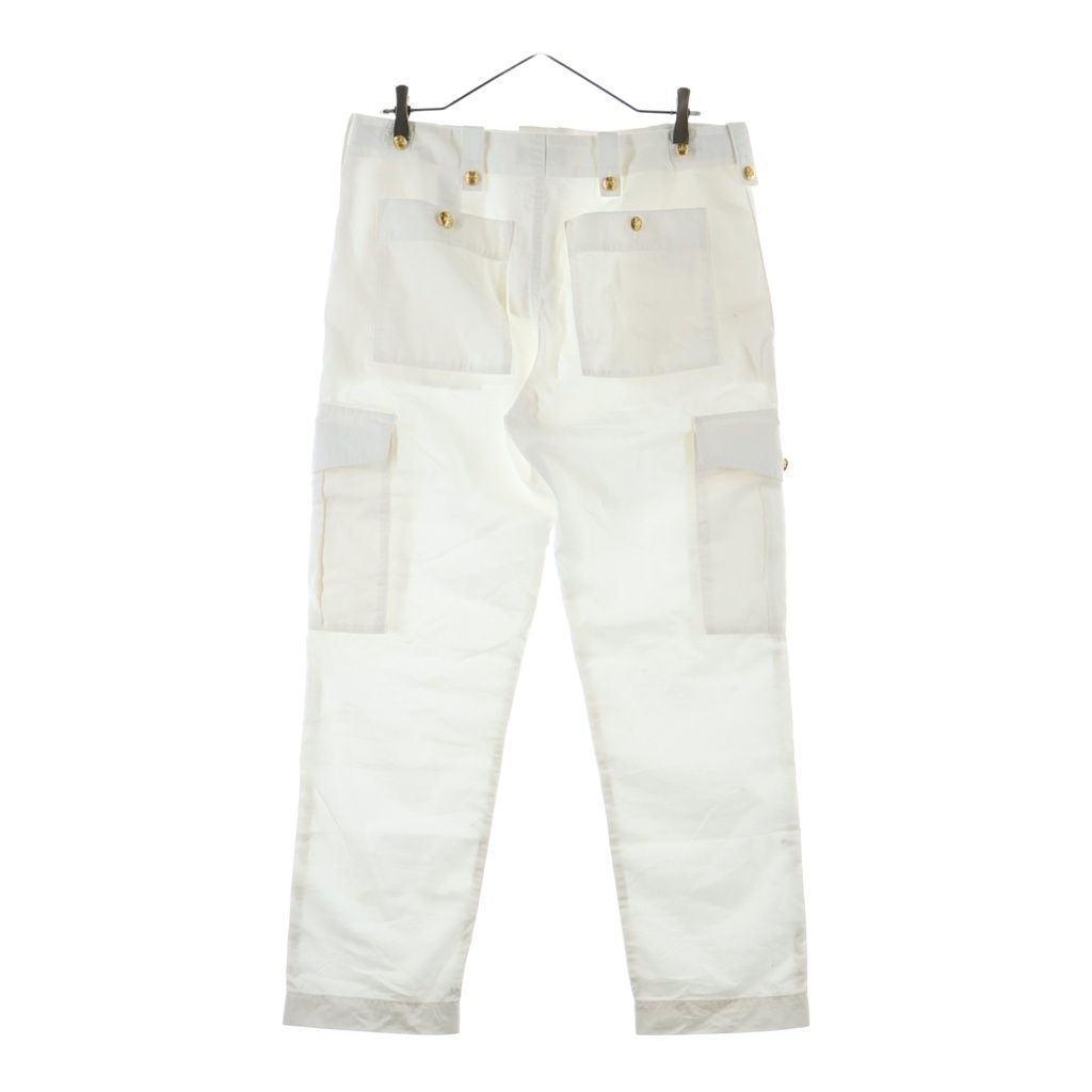 Celine Cotton Linen Cargo Pants White — view 2