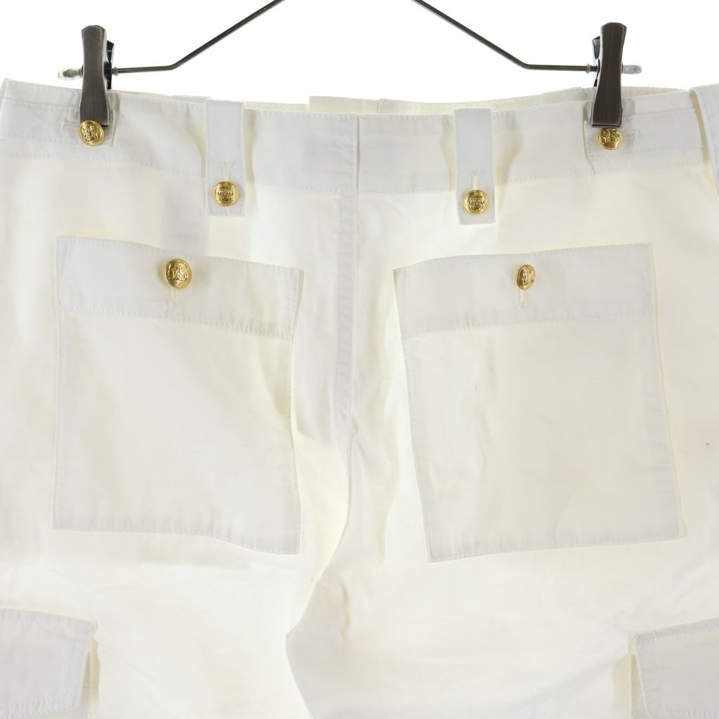 Celine Cotton Linen Cargo Pants White — view 4