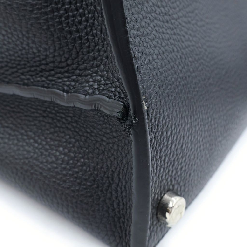 Fendi Peekaboo Essentially Iconic 2-Way Shoulder Bag Black Leather Silver — view 7