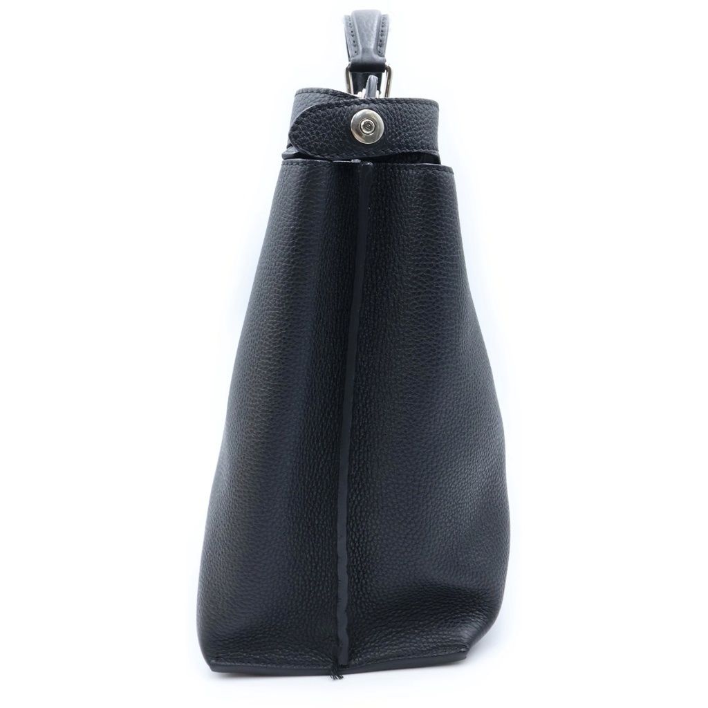 Fendi Peekaboo Essentially Iconic 2-Way Shoulder Bag Black Leather Silver — view 3