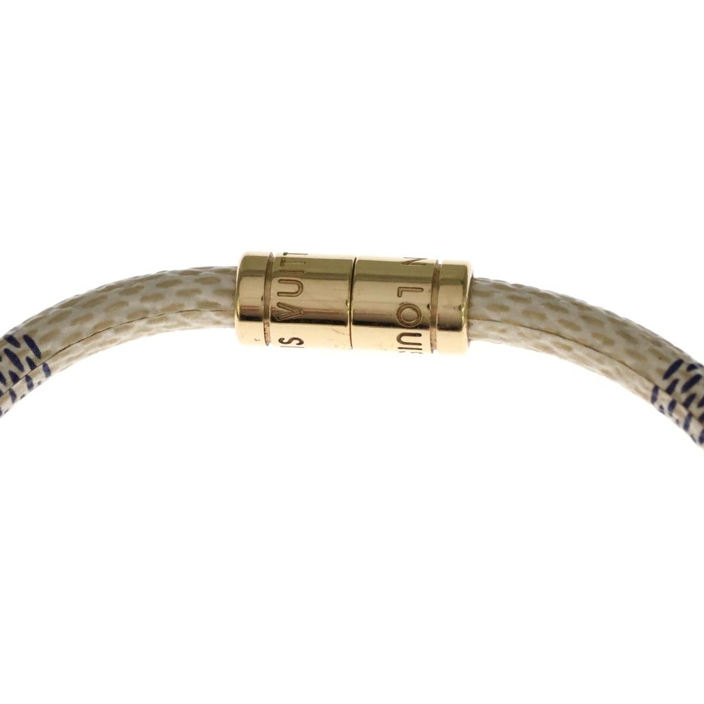 Louis Vuitton Damier Azur Bracelet Keep It White Gold — view 5