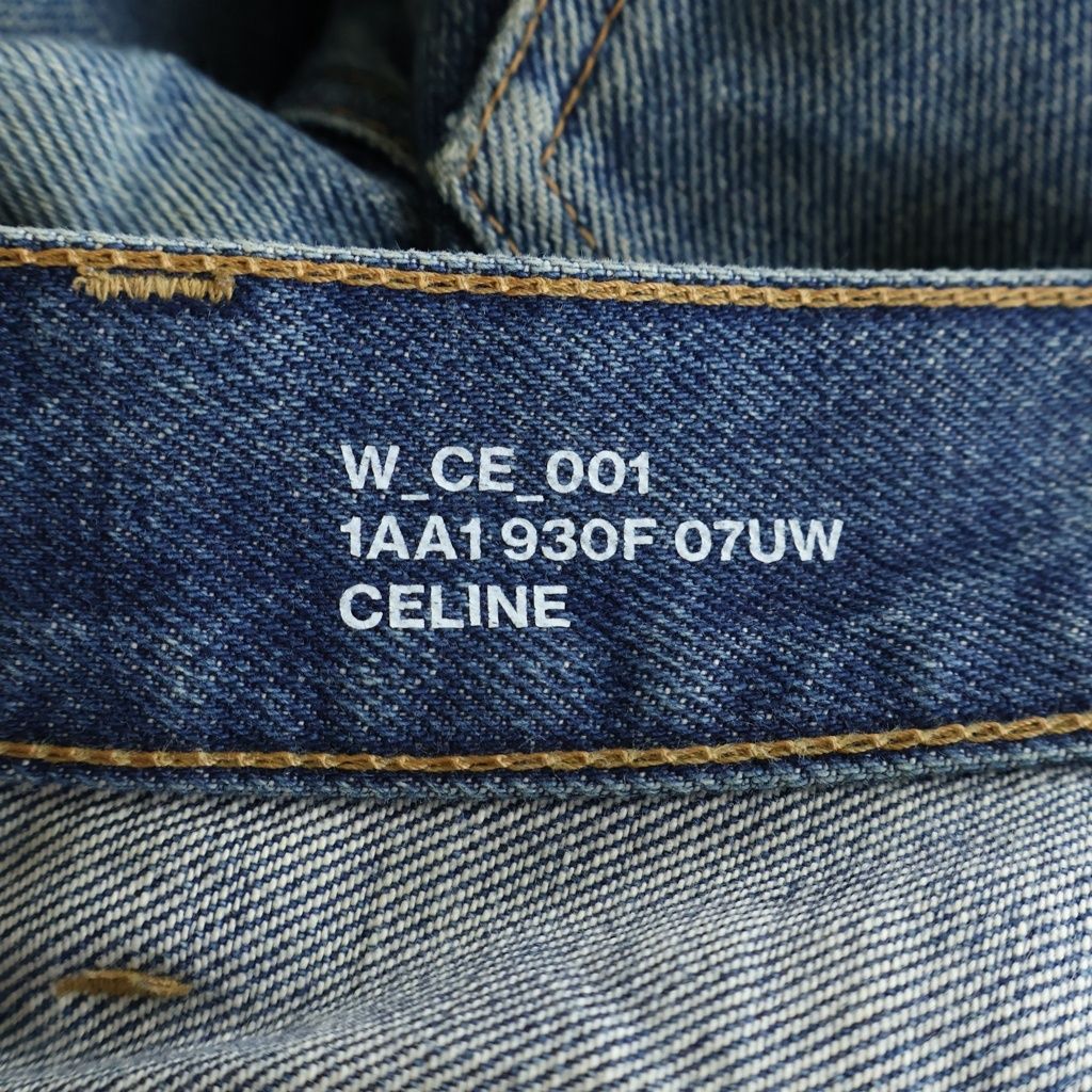 Celine Dylan Flare Denim Pants Indigo Blue Jeans — view 7
