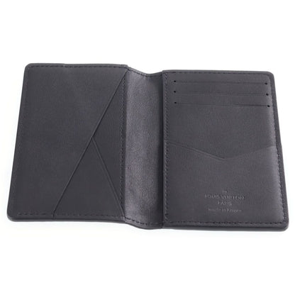 Louis Vuitton Aerogram Pocket Organizer Card Case Holder Black — view 6