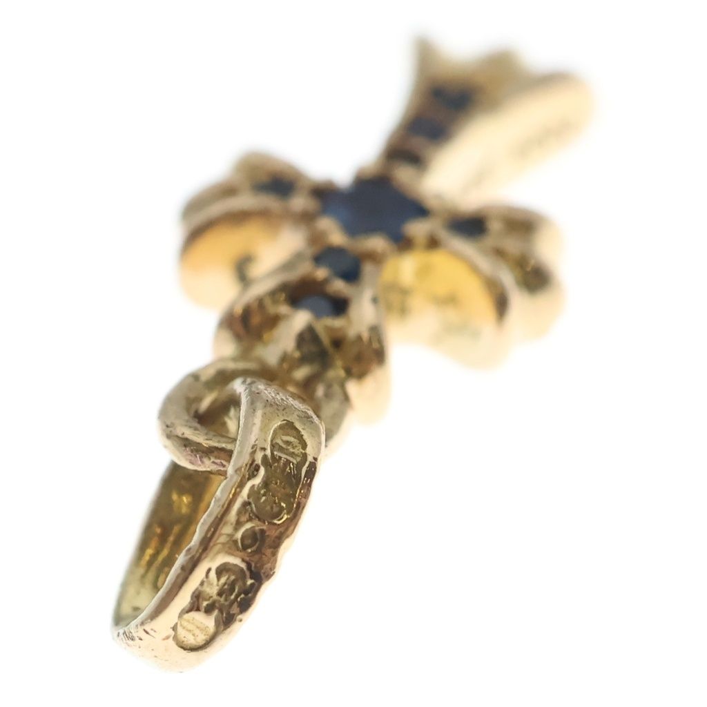 Chrome Hearts 22k Cross Baby Fat P Sap B Babyfat Pave Blue Sapphire Charm Gold — view 6