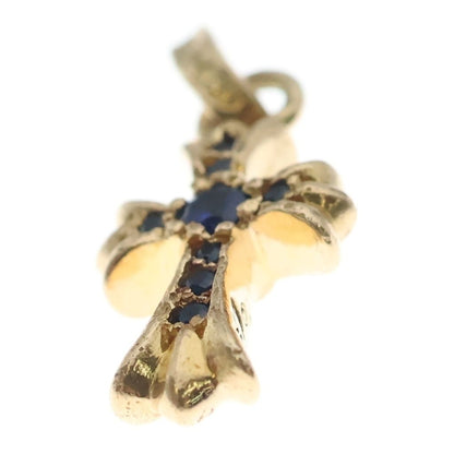 Chrome Hearts 22k Cross Baby Fat P Sap B Babyfat Pave Blue Sapphire Charm Gold — view 5