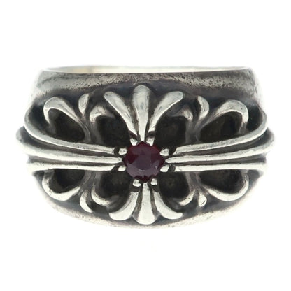Chrome Hearts Flrl Cross After Floral Ring Silver