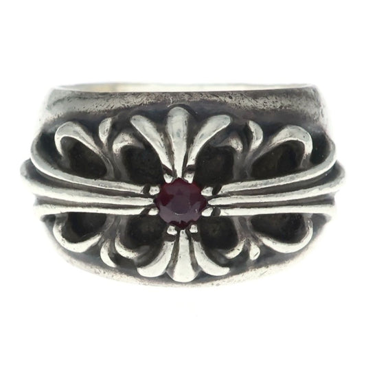 Chrome Hearts Flrl Cross After Floral Ring Silver