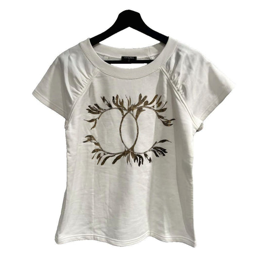 Chanel T-Shirt Sweatshirt Short Sleeve CC Logo White XS