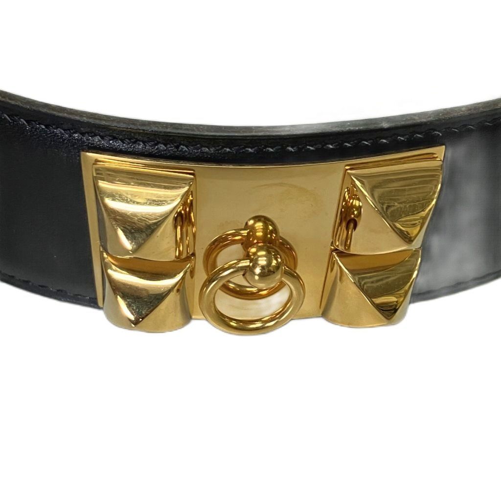 Hermes Archive Vintage Collier de Chien Belt Leather 65 Black — view 6