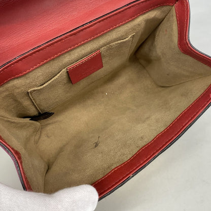 Gucci Shoulder Bag GG Supreme Red Brown Gold — view 4