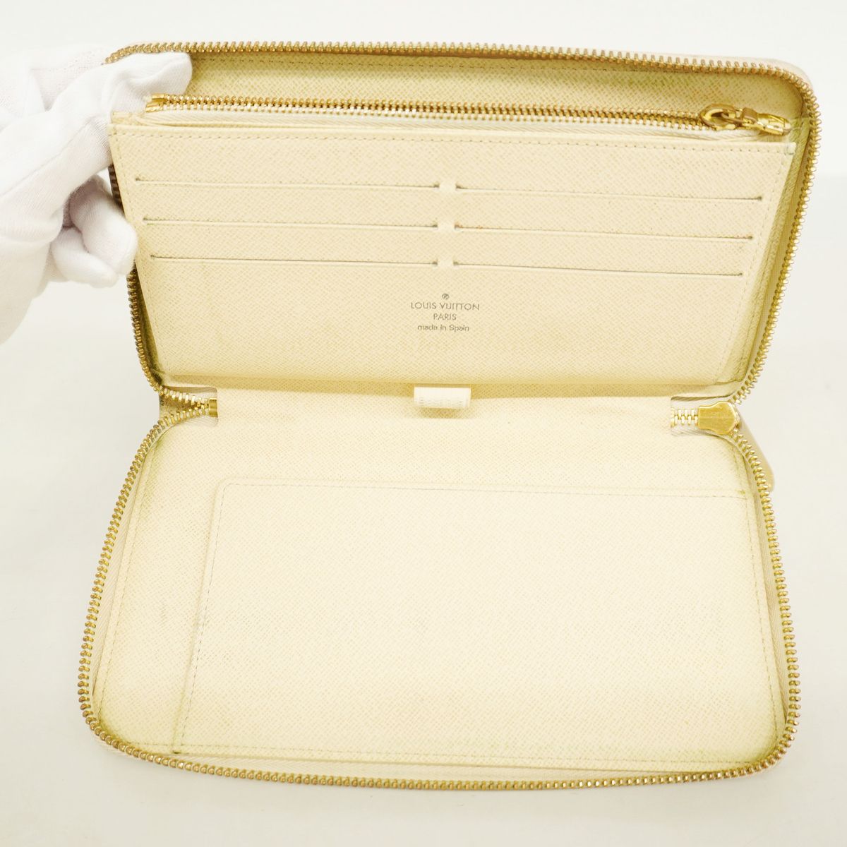 Louis Vuitton Wallet Damier Azur Zippy Organizer White — view 3