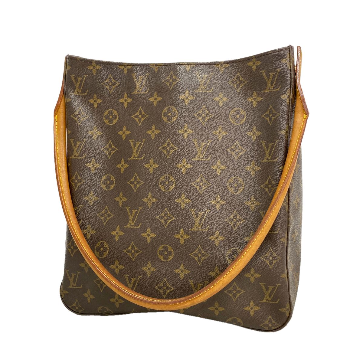 Louis Vuitton Shoulder Bag Monogram Looping GM Brown