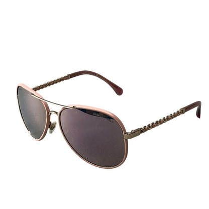 Chanel CC Logo Side Chain Pilot Sunglasses Eyewear — view 2