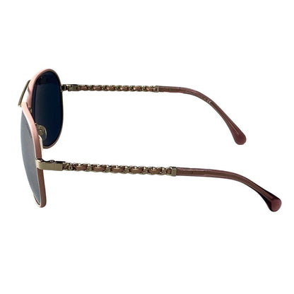 Chanel CC Logo Side Chain Pilot Sunglasses Eyewear — view 3