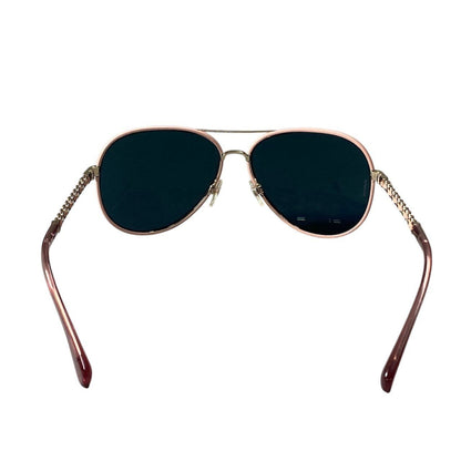 Chanel CC Logo Side Chain Pilot Sunglasses Eyewear — view 5