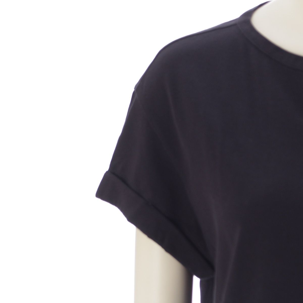 Brunello Cucinelli Monile Cotton Bijou Short Sleeve T-Shirt Top Black XS — view 6