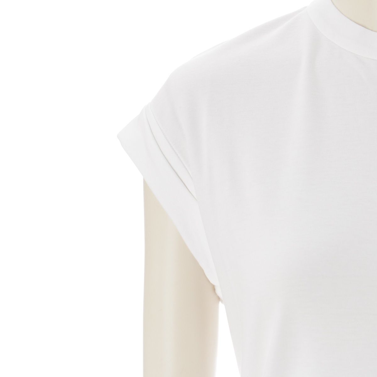 Brunello Cucinelli Monile Cotton Bijou Sleeveless Top White XS — view 6