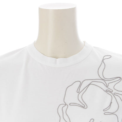Brunello Cucinelli Monile Cotton Bijou Sleeveless Top White XS — view 5